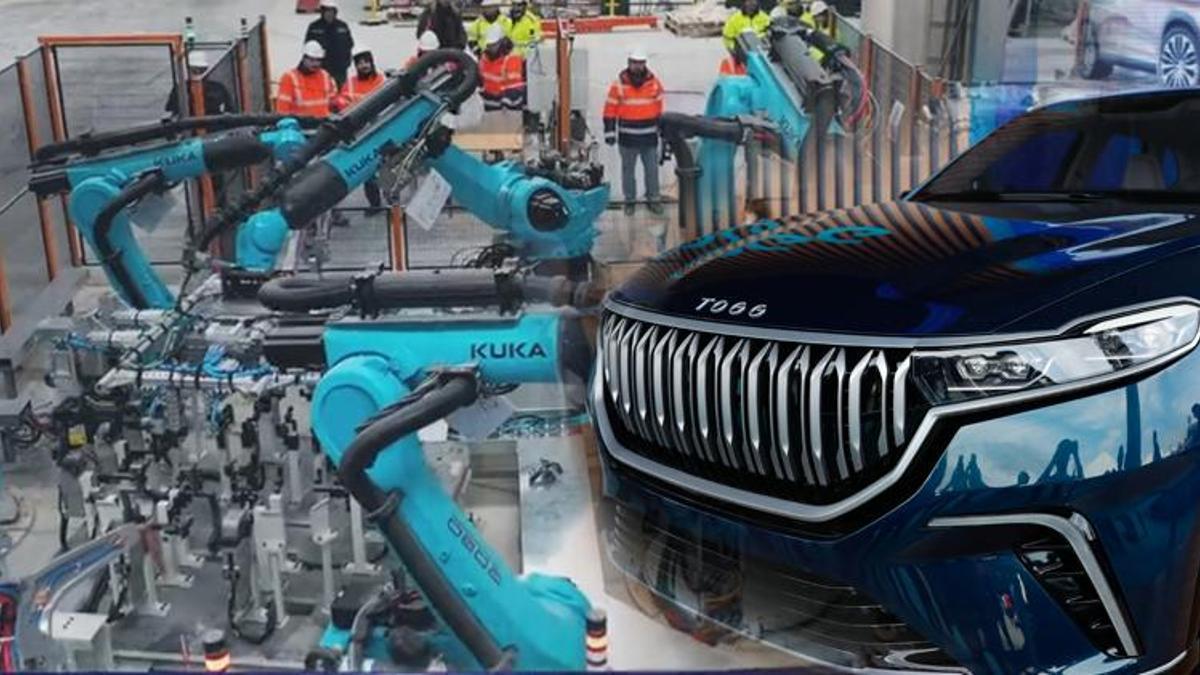 Yerli otomobil TOGG fabrikasından ilk görüntüler! Robotlar mesaiye başladı