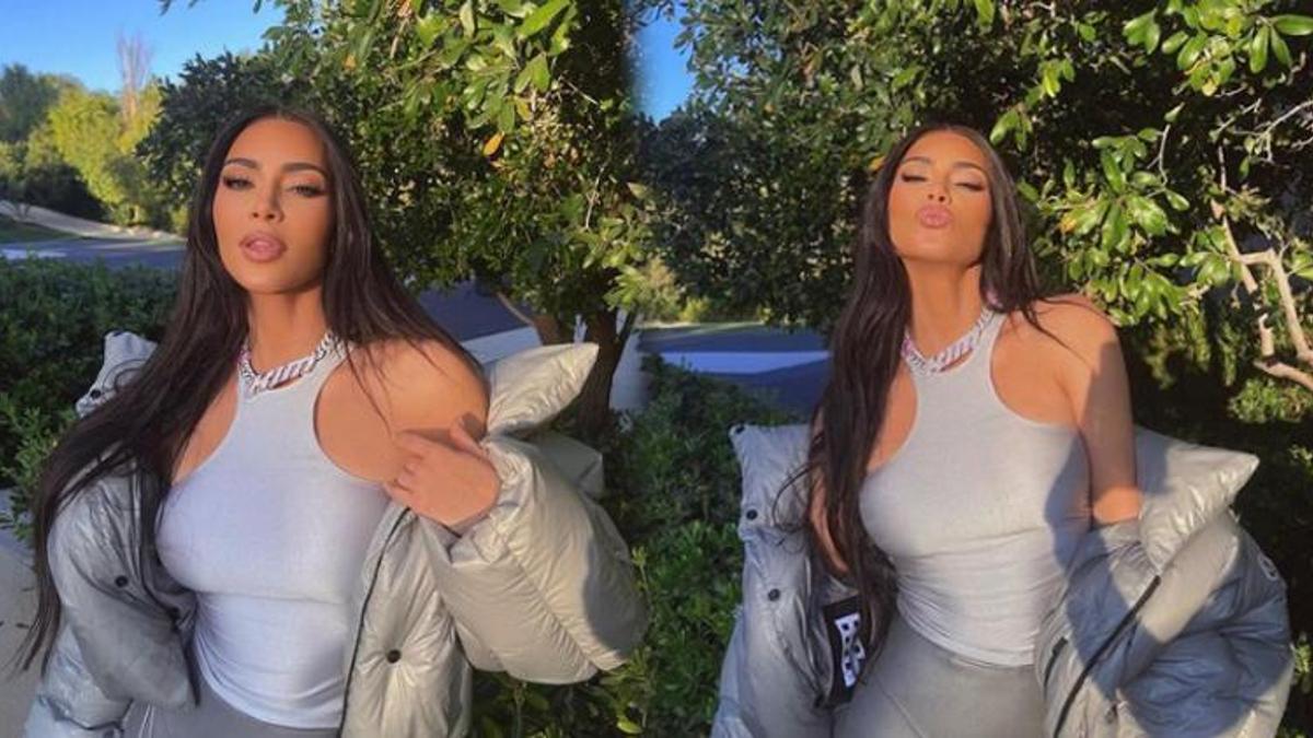 Kim Kardashian kıvrımlarını sergiledi! Soyunma odasında...