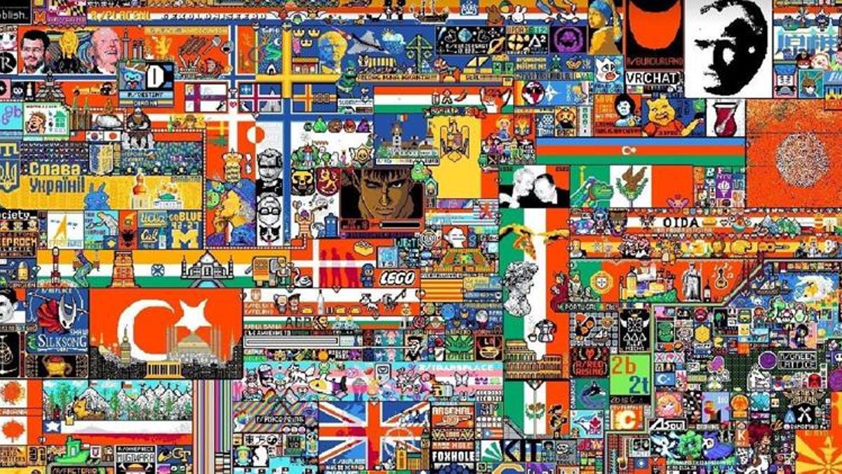 Sosyal medya platformu Reddit’te milyonların katılımıyla ‘piksel sanatı’
