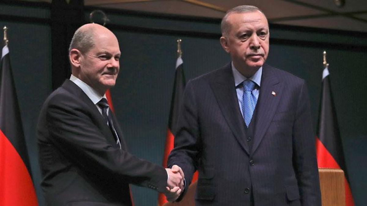 Cumhurbaşkanı Erdoğan, Almanya Başbakanı Olaf Scholz ile görüştü