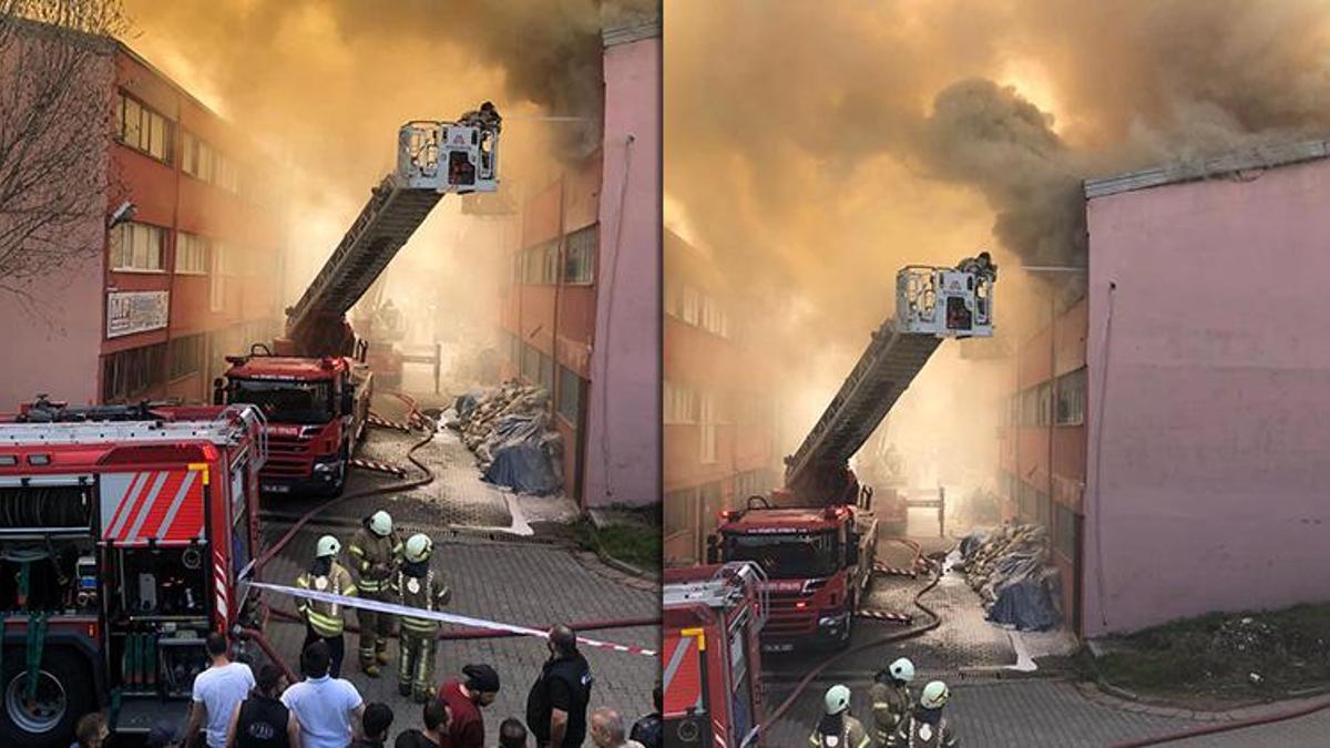 Başakşehir'de 3 katlı iş yerinde yangın! 'Sigara izmaritinden çıktı' iddiası