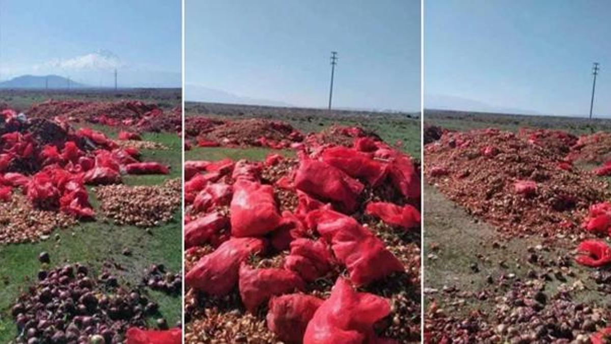 Aksaray'da skandal görüntü! Tonlarca soğanı döktüler, soruşturma başlatıldı