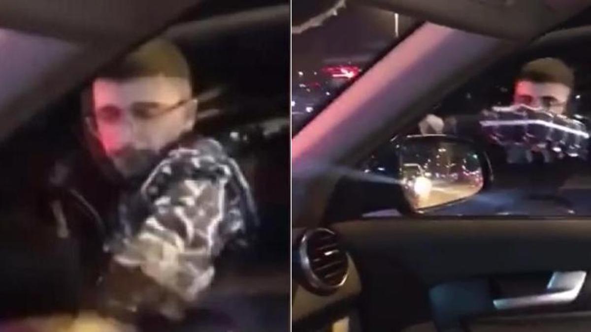 Arabada bebeği olan kadın sürücüye saldırıp aynasını kıran kişi gözaltına alındı