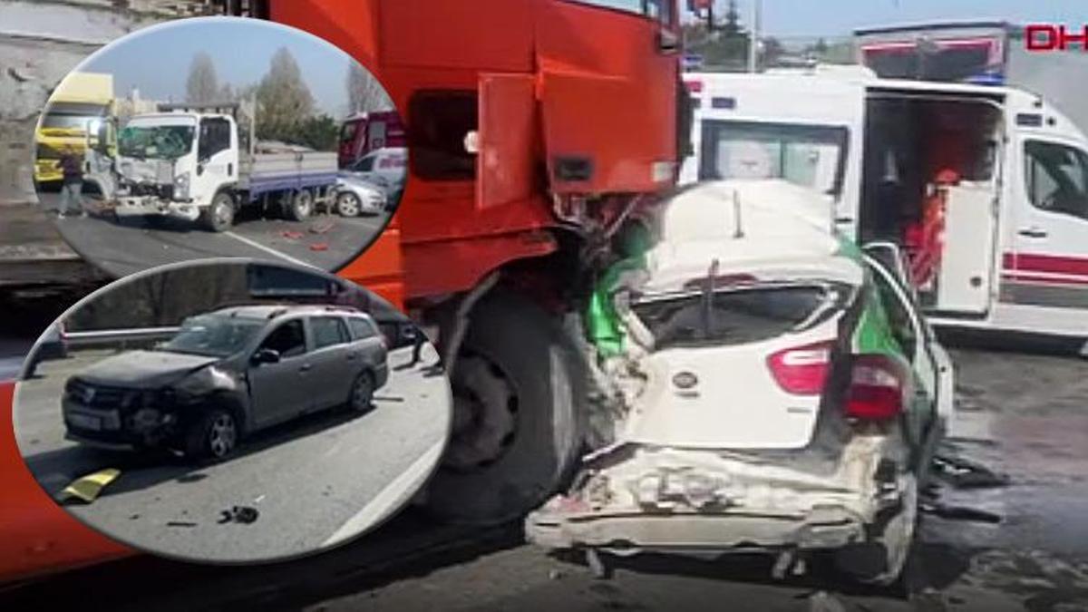 TEM Bahçeşehir’de zincirleme kaza: 2’si ağır 6 yaralı