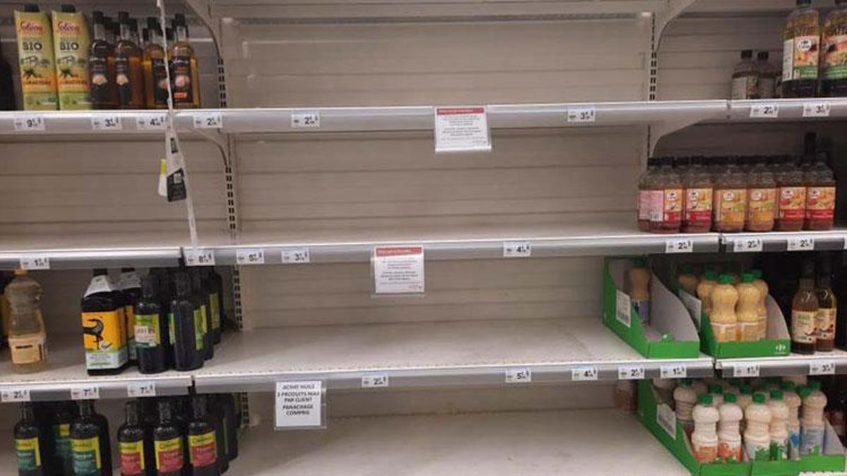 Fransa’da market rafları boş kaldı