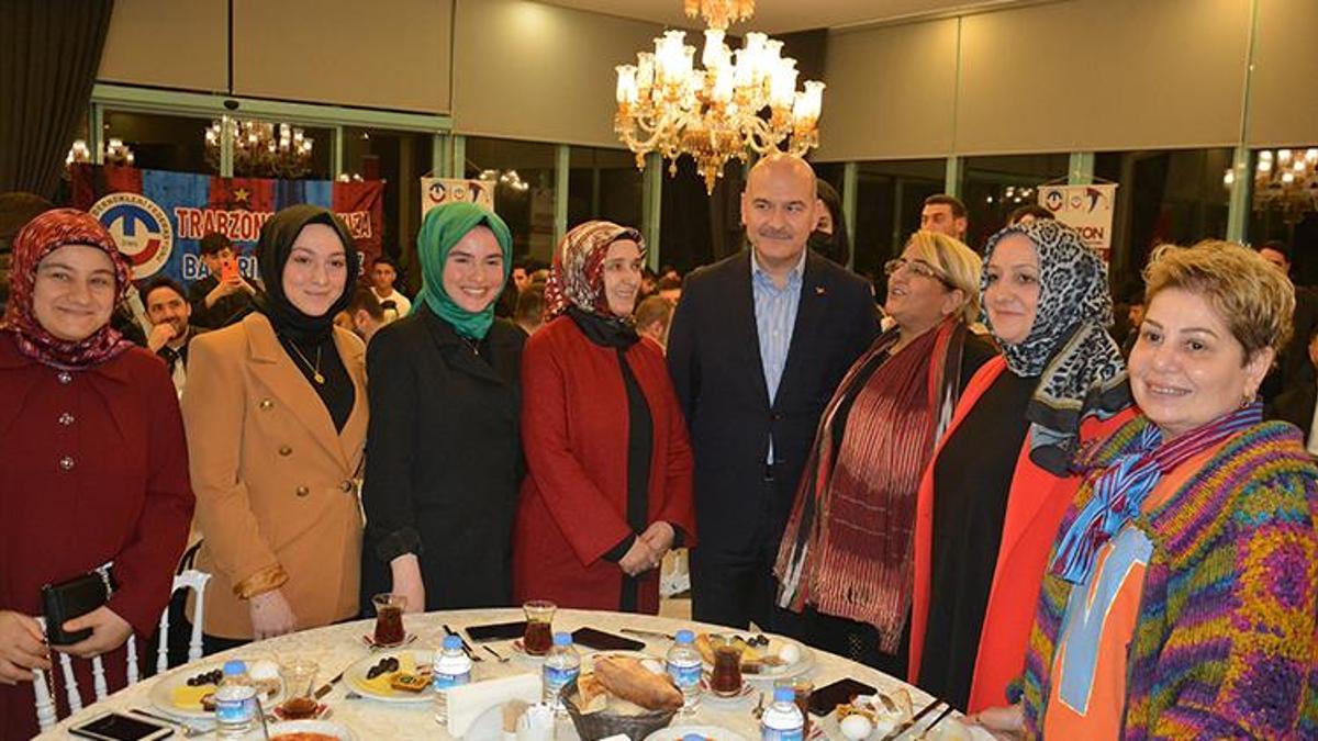 İçişleri Bakanı Soylu, Trabzonlu hemşehrileriyle sahurda buluştu