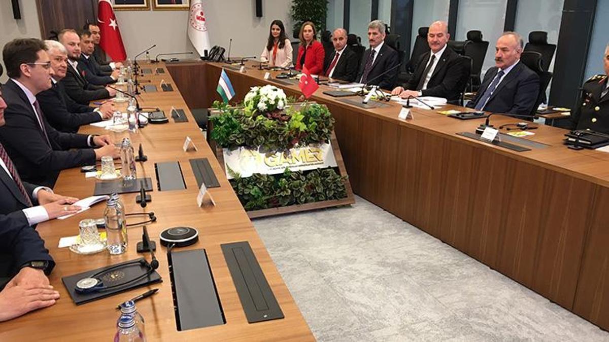 Bakan Soylu, Özbekistan Güvenlik Kurulu Genel Sekreteri ile görüştü