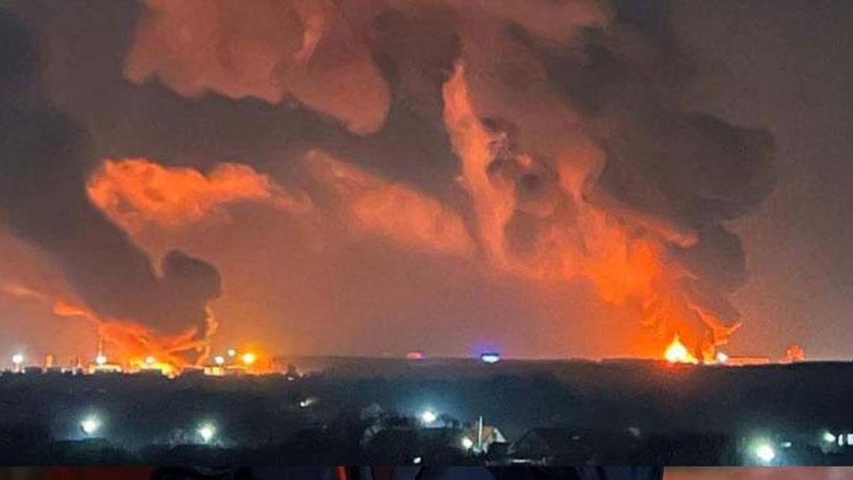 Ukrayna sınırındaki Rus petrol tesislerinde büyük yangın