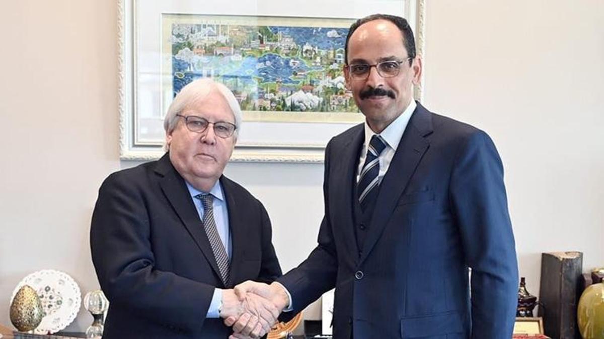 İbrahim Kalın, BM Genel Sekreter Yardımcısı Griffiths'le görüştü