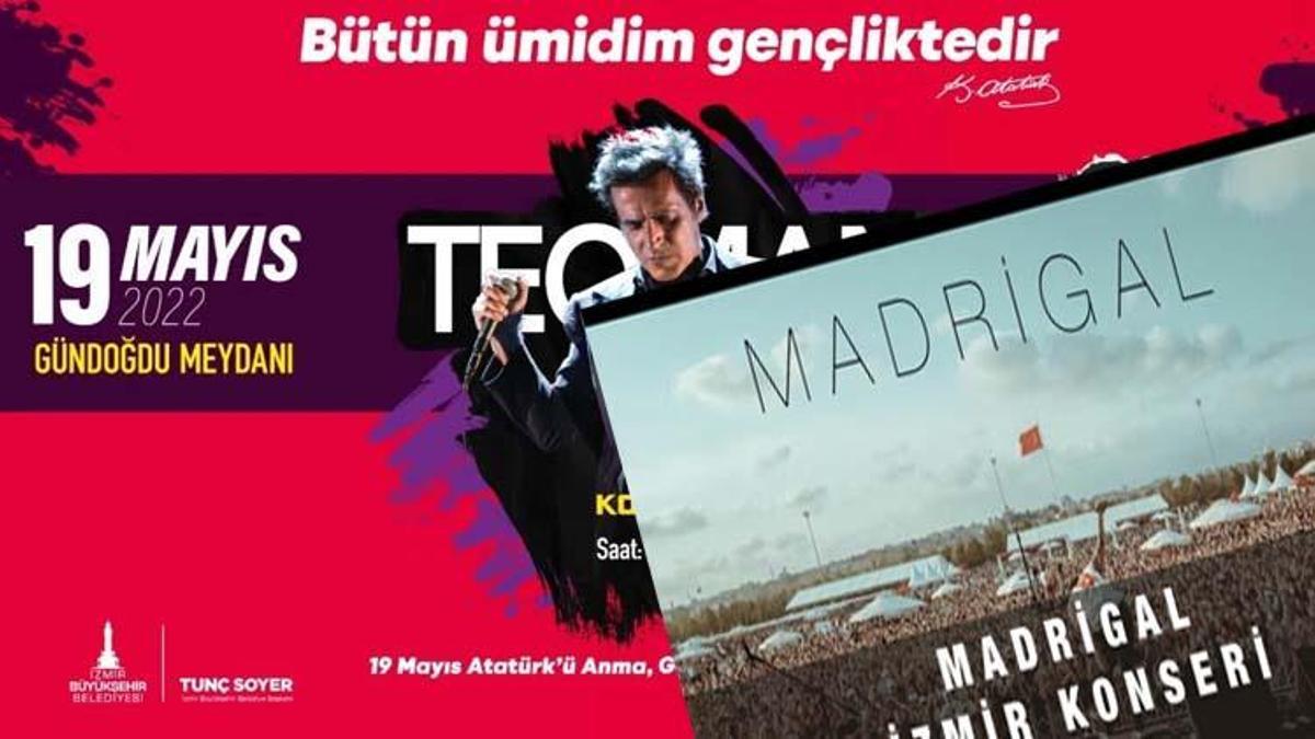 19 Mayıs İzmir Konser takvimi 2022! İzmir’de Teoman ve Madrigal konseri ne zaman, saat kaçta olacak?