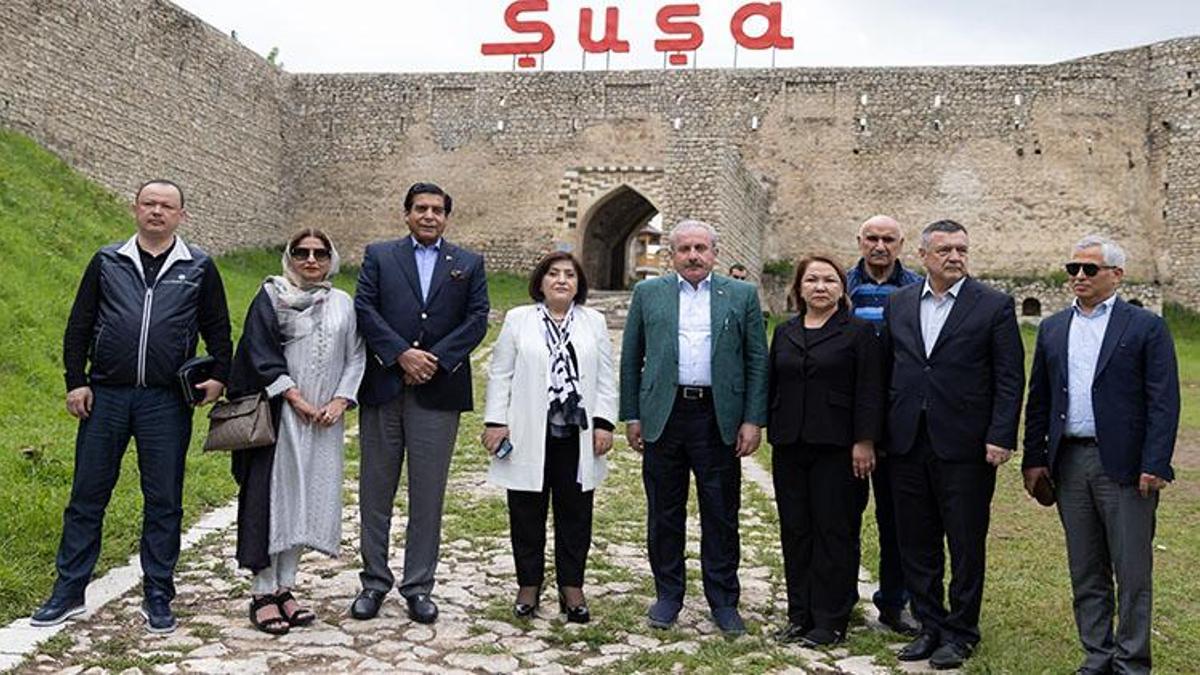 TBMM Başkanı Şentop Şuşa'yı ziyaret etti