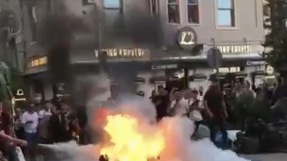 Galata Kulesi önünde kendini yakan kişi hayatını kaybetti