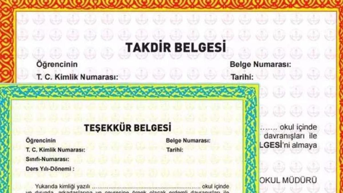 Teşekkür belgesi kaç puanla alınır? 2022 Taktir, teşekkür belgesi için ortalama kaç olmalı, belge hesaplama nasıl yapılır?