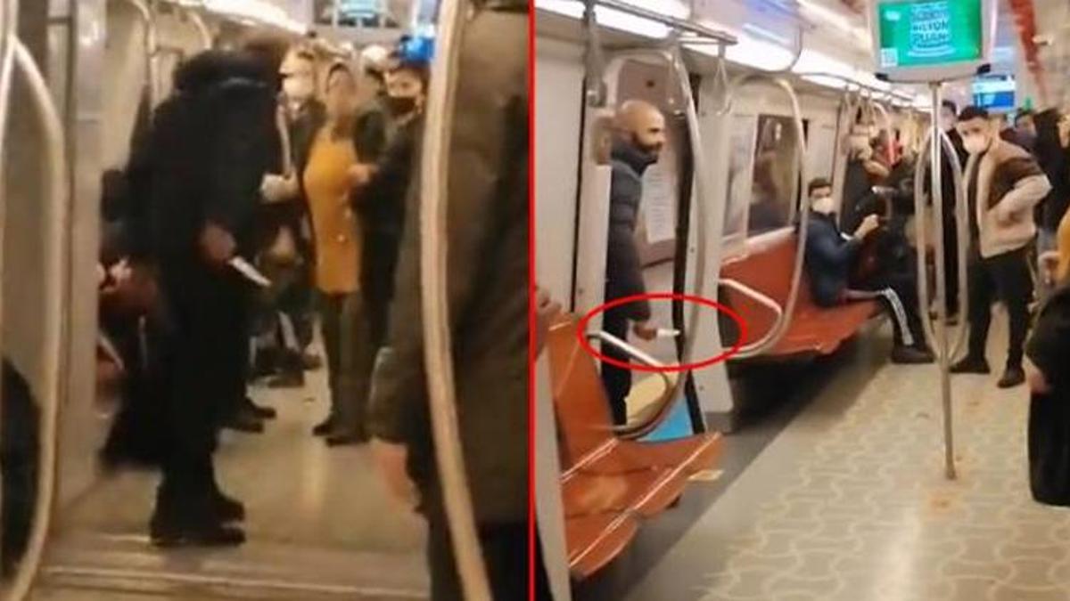 Metrodaki bıçaklı saldırgan tahliye oldu