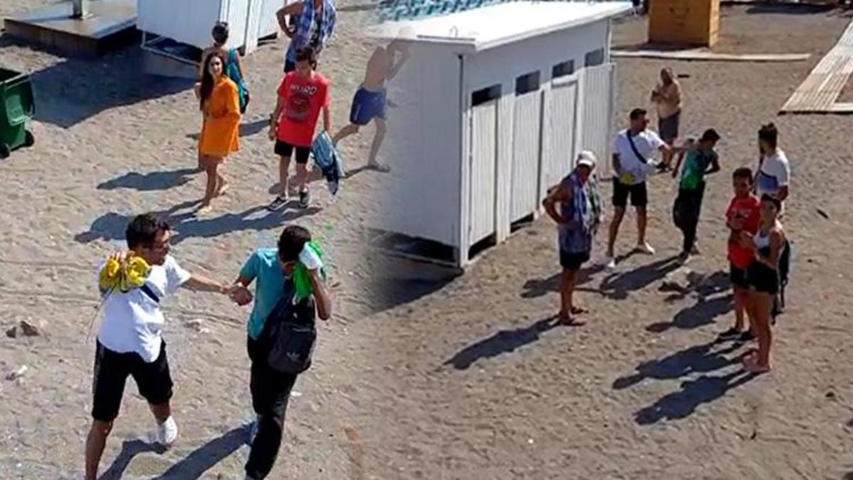 Halk plajında iğrenç olay! Soyunma kabinindeki kadınların fotoğraflarını çektiği iddiasıyla dövüldü