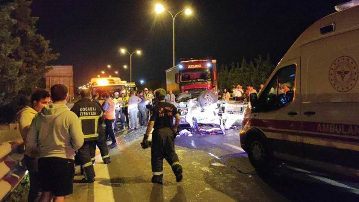 Kocaeli'de zincirleme çekici kazası: 1 ölü, 2 yaralı