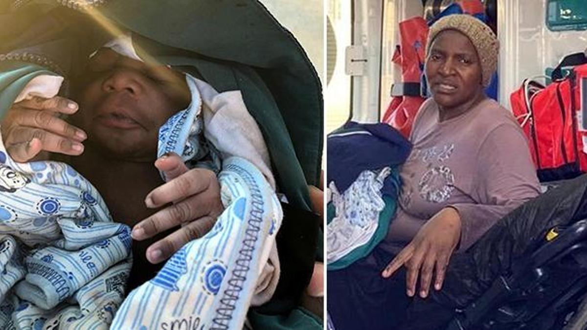 Yunanistan'a kaçmak isteyen kadın, botta doğum yaptı
