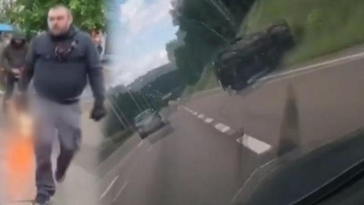 Norveç'te Kur'an-ı Kerim yakıp kaçmaya çalışan grubun aracı yolda takla attı