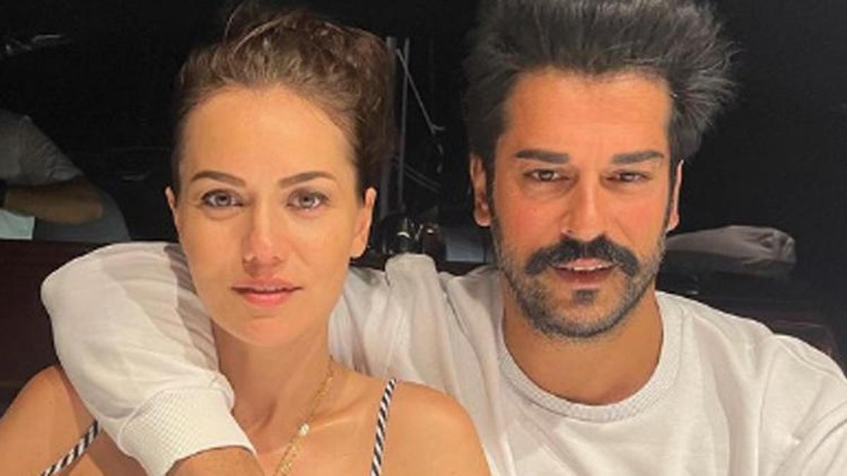 Fahriye ve Burak poz verdi! Özçivit'in saçlarına yorum yağdı...