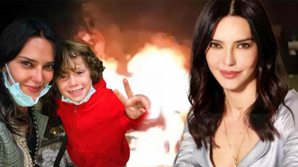 Hande Ataizi, oğlu ve sevgilisi ölümden döndü! Araç birden alev aldı...
