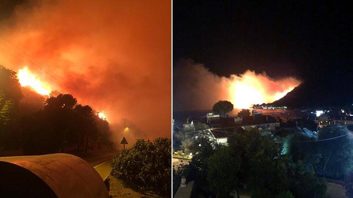 Çeşme’de yerleşim yerlerine yakın alanda yangın kontrol altına alındı
