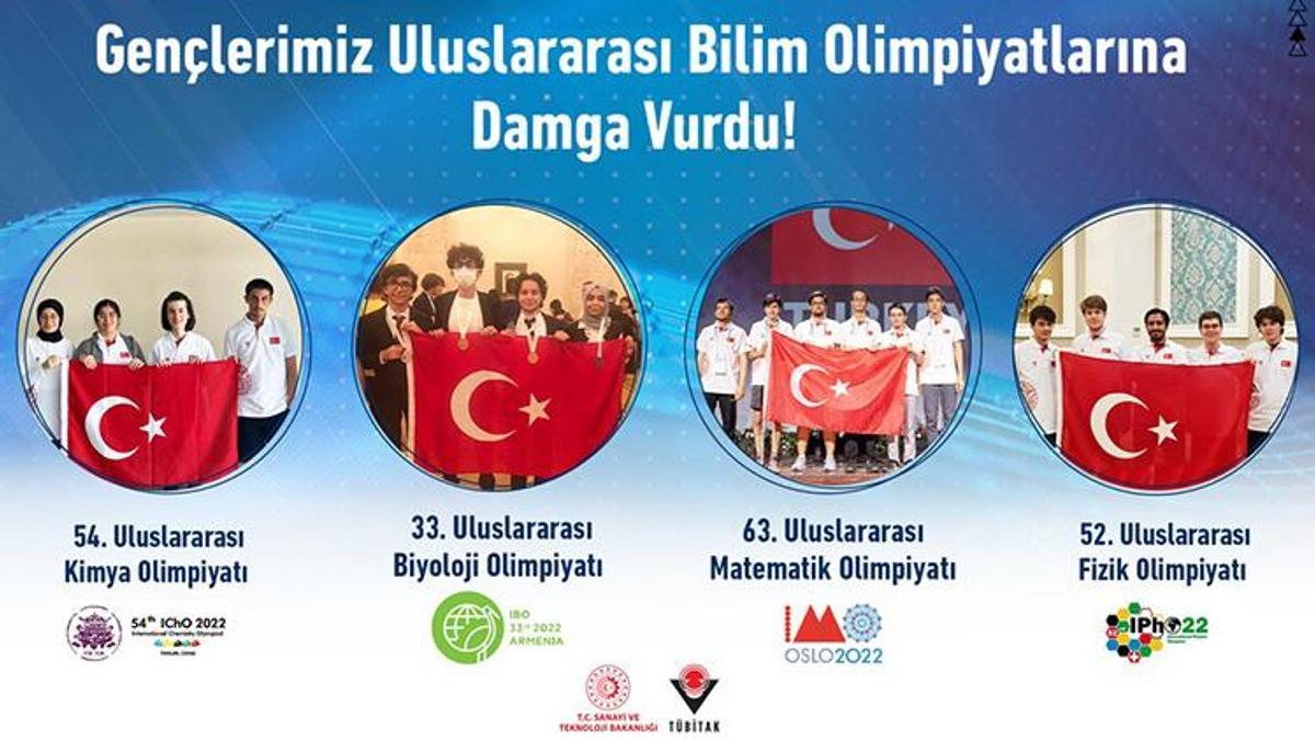 TÜBİTAK'ın yetiştirdiği gençler, bilim olimpiyatlarından madalyalarla döndü