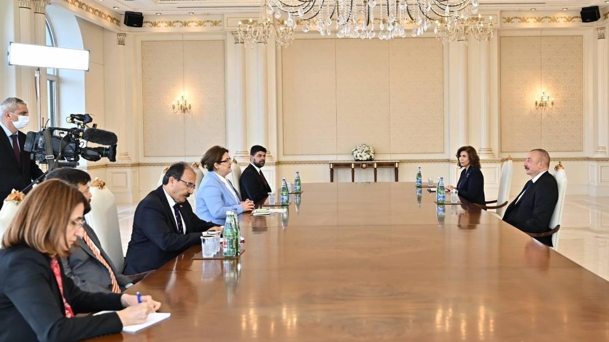 Azerbaycan Cumhurbaşkanı Aliyev, Bakan Yanık'la görüştü!