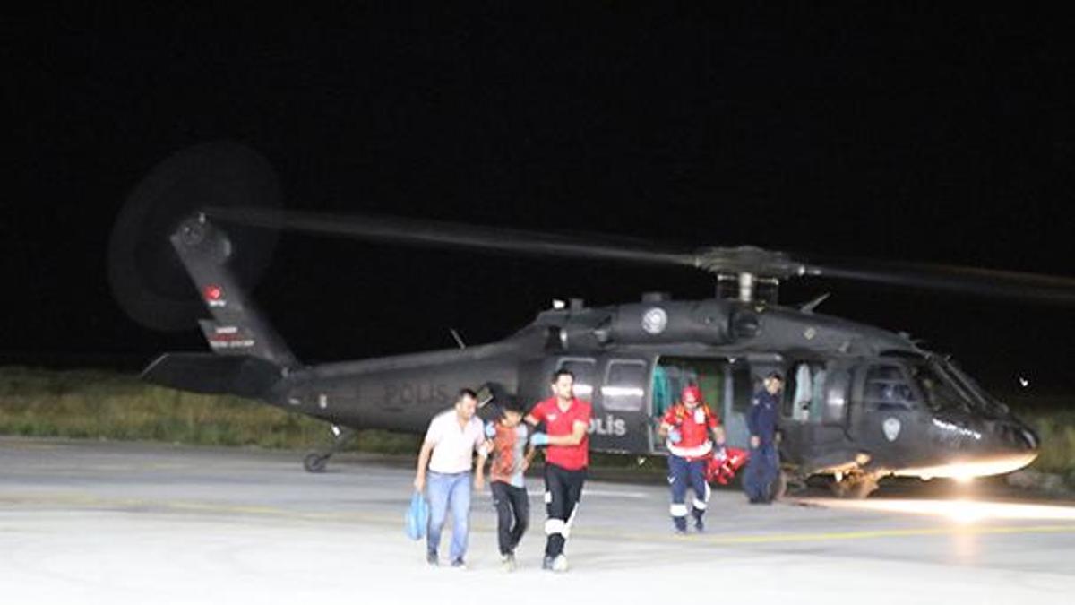 Polis helikopteri, ameliyat olması gereken Muhammed için havalandı