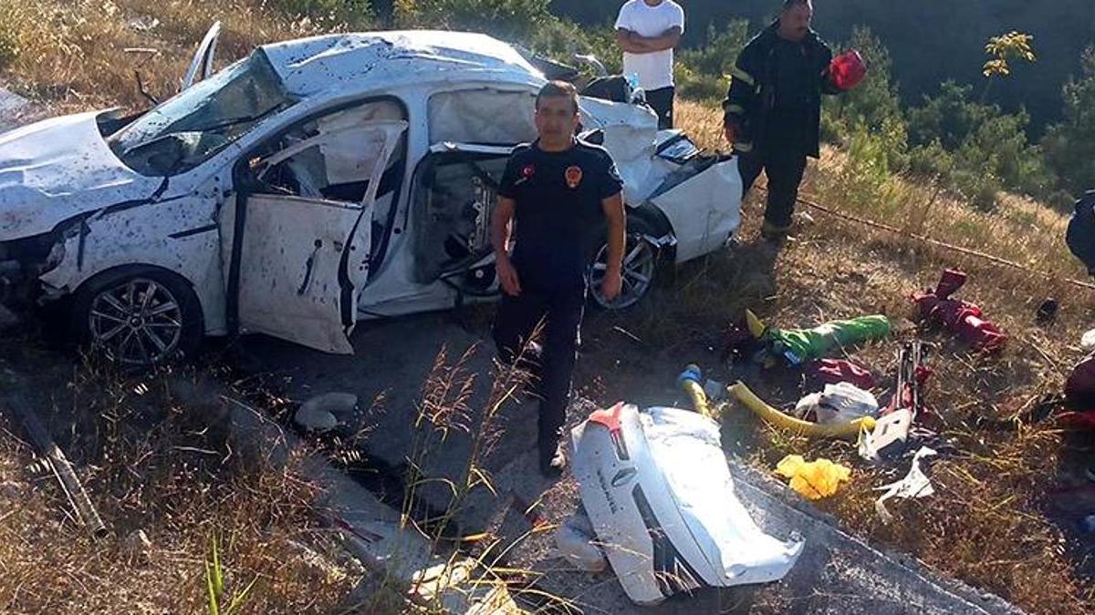 Otomobil şarampole yuvarlandı: Aynı aileden 3'ü ağır 5 yaralı