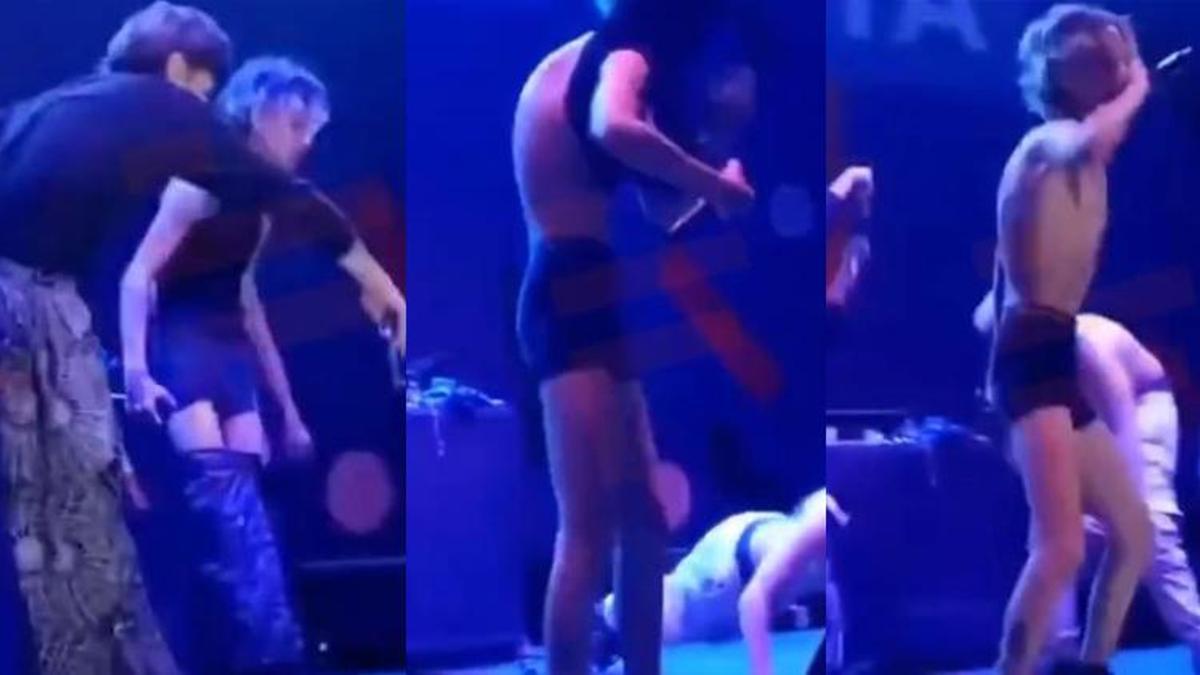 Rapçi Mavi pantalonunu çıkarıp iç çamaşırı ile konser verdi! Konserde soyunan Rapçi Mavi’ye sosyal medyada tepki!