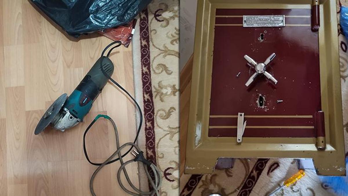 Spiral makinesi ile çelik kasayı açarken suçüstü yakalandı
