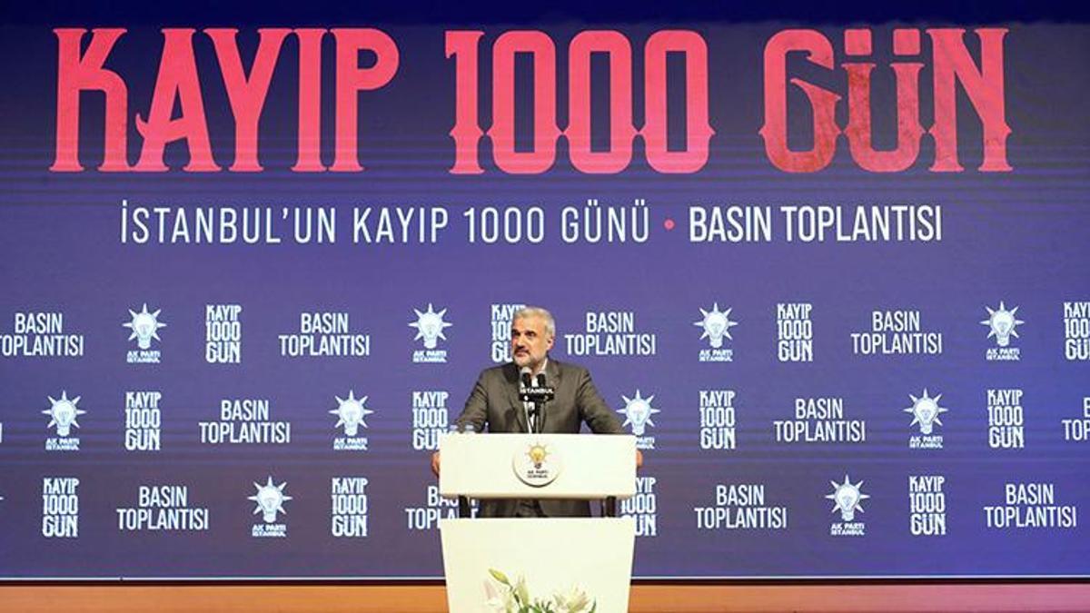AK Parti İl Başkanlığından 'İstanbul'un kayıp 1000 günü' toplantısı
