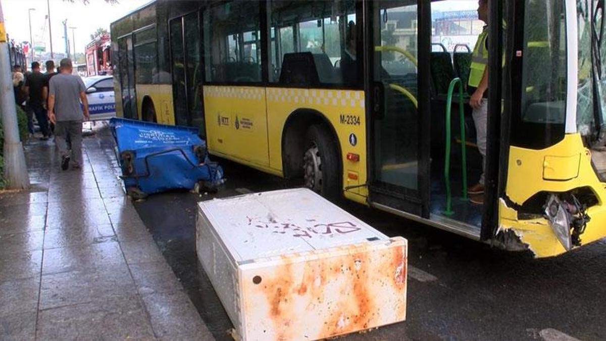 Üsküdar’da İETT otobüsü kaza yaptı! Felaket böyle önlendi...