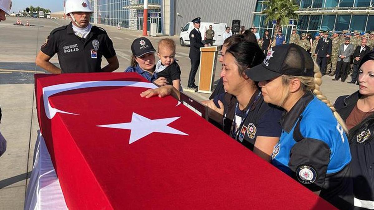 Mardin'deki kazada şehit olan polisi memuru Yahya Ergin, memleketine uğurlandı