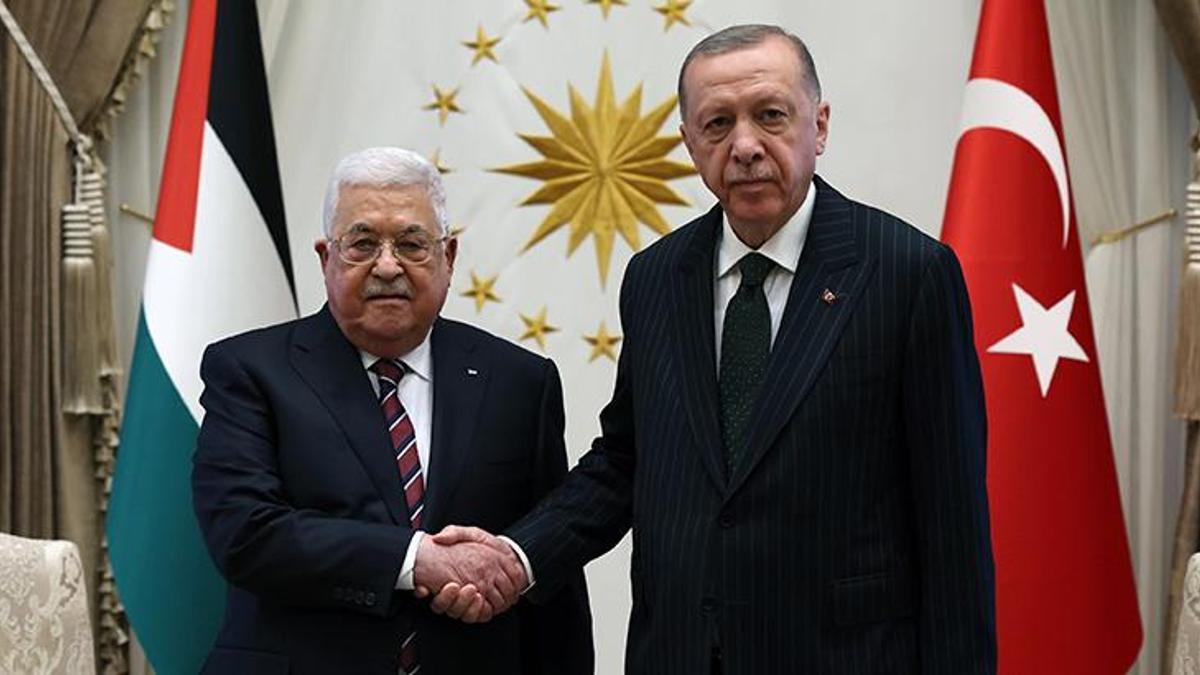 Filistin Devlet Başkanı Ankara'da! Cumhurbaşkanı Erdoğan: İsrail ile atılan adımlar Filistin davasına desteğimizi azaltmayacak