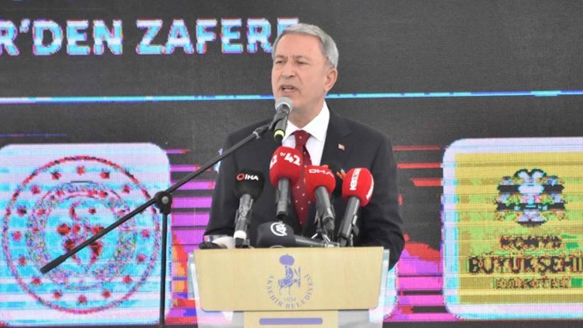 Bakan Akar: Bir asır önce 'var olma' mücadelesi verirken, bugün dünyada söz sahibi durumdayız