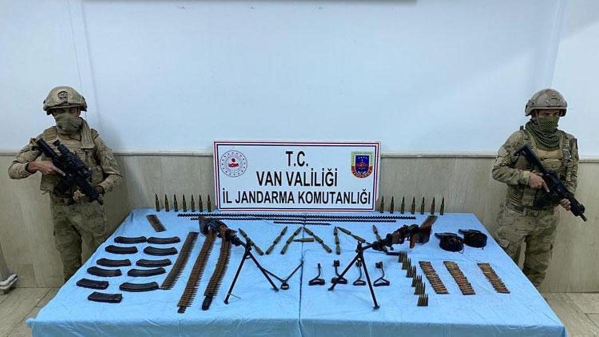 İçişleri: Tendürek'te PKK'ya ait çok sayıda silah ele geçirildi
