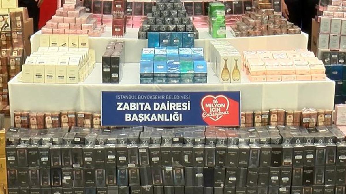 Zabıta ekipleri 14 bin 215 şişe sahte parfüm ele geçirdi