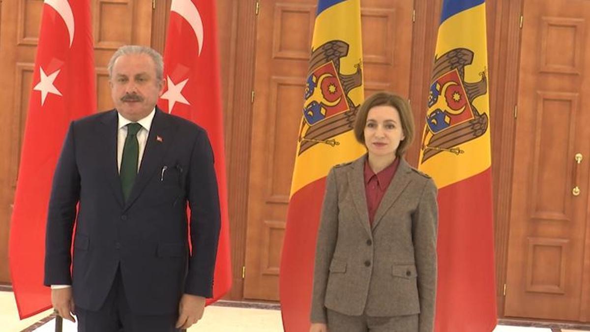 TBMM Başkanı Şentop, Moldova Cumhurbaşkanı Sandu ile görüştü