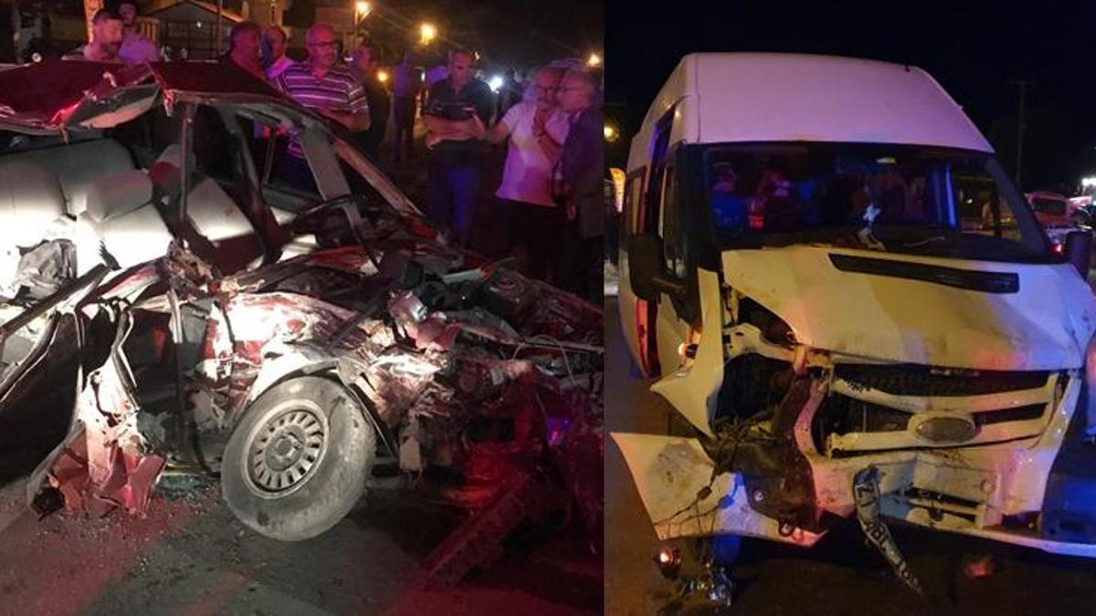 Samsun'da fındık işçilerini taşıyan minibüs ile otomobil çarpıştı: 2 ölü, 4 yaralı