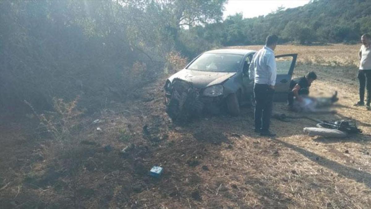Tarlaya uçan otomobilin sürücüsü öldü