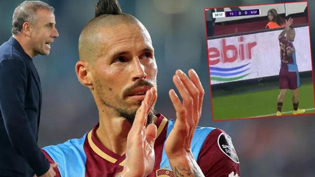 Hamsik'in sabrı taştı! Oyundan çıkarken Abdullah Avcı'ya tepki