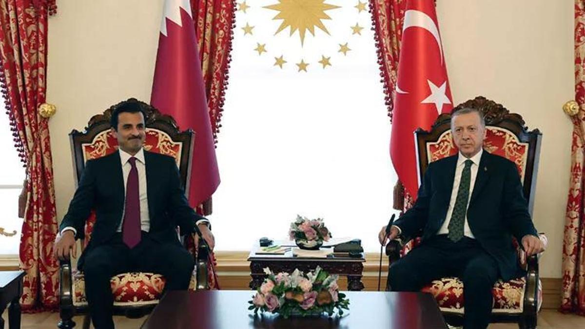 Cumhurbaşkanı Erdoğan Katar Emiri ile bir araya geldi