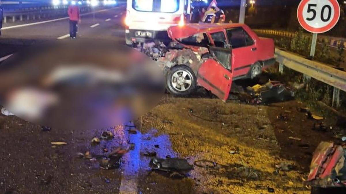 Çankırı'da, otomobil bariyere çarptı: 2 ölü, 3 yaralı