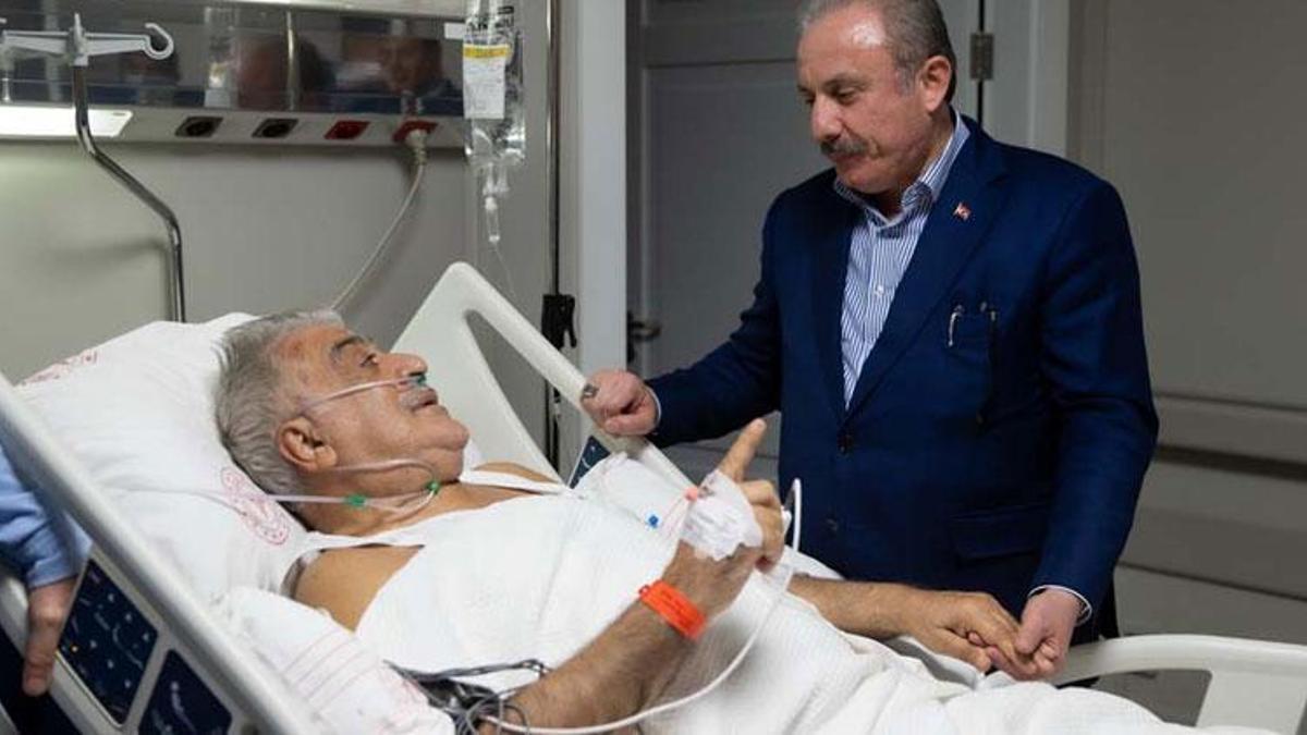 TBMM Başkanı Mustafa Şentop, Binali Yıldırım'ı hastanede ziyaret etti