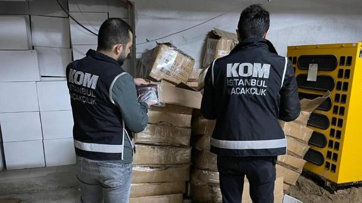 İstanbul’da büyük operasyon: Piyasa değeri 33 milyon olan kaçak tütün ele geçirildi