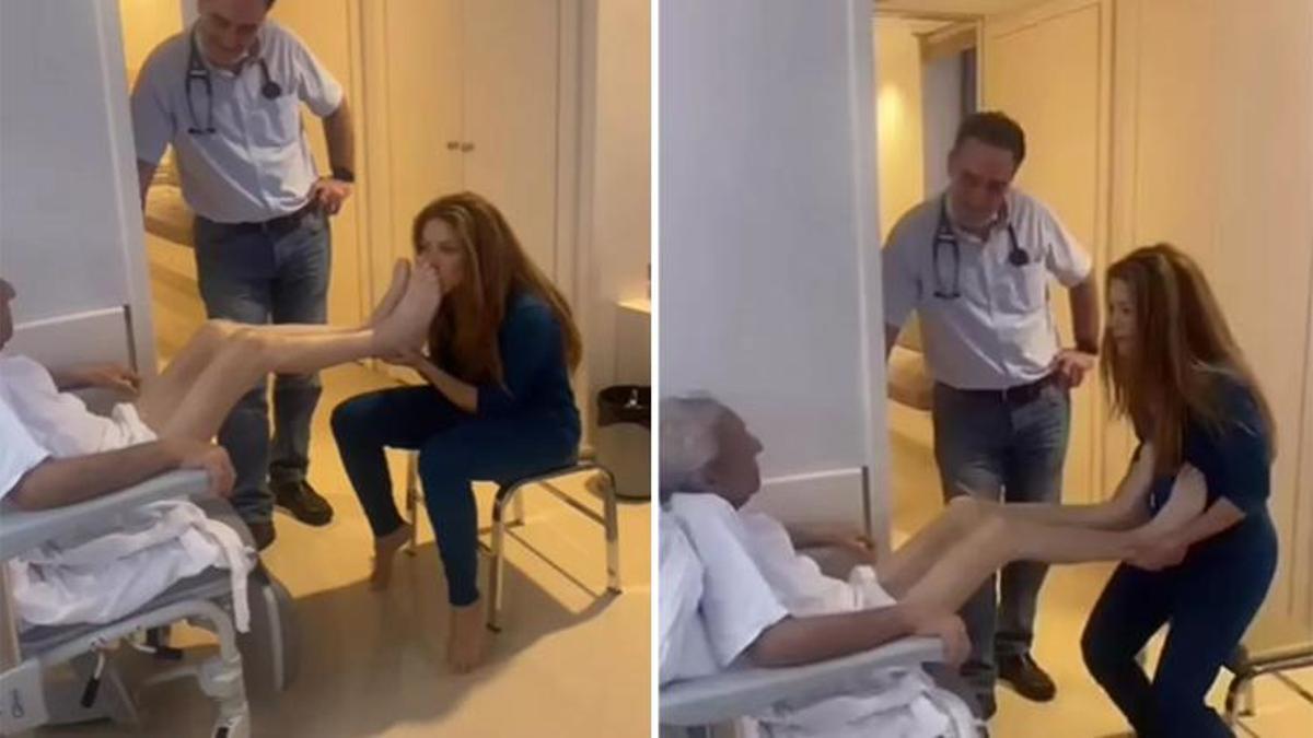 Shakira babasını hastanede ziyaret edip, ayaklarını öptü!
