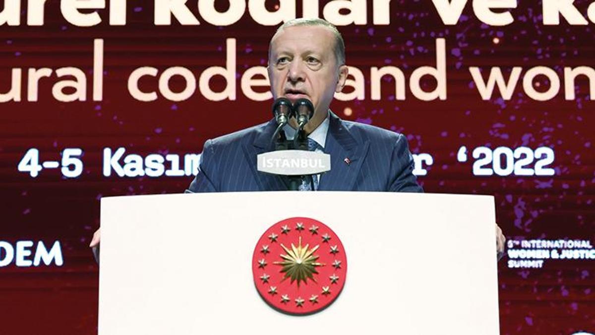 Cumhurbaşkanı Erdoğan'dan kadına şiddet mesajı: Asla kabul edemeyiz