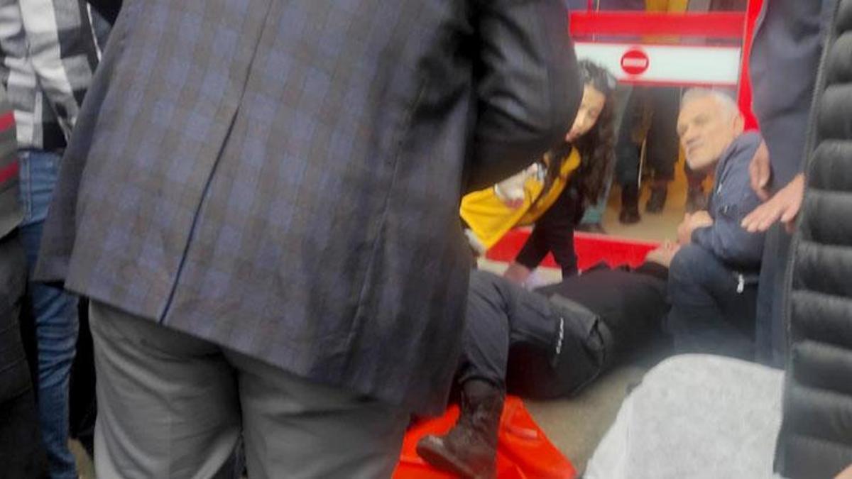 Polis merkezinde tartıştığı polisi tabancayla ayağından vurdu