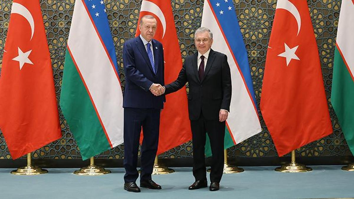 Cumhurbaşkanı Erdoğan, mevkidaşı Mirziyoyev ile görüştü